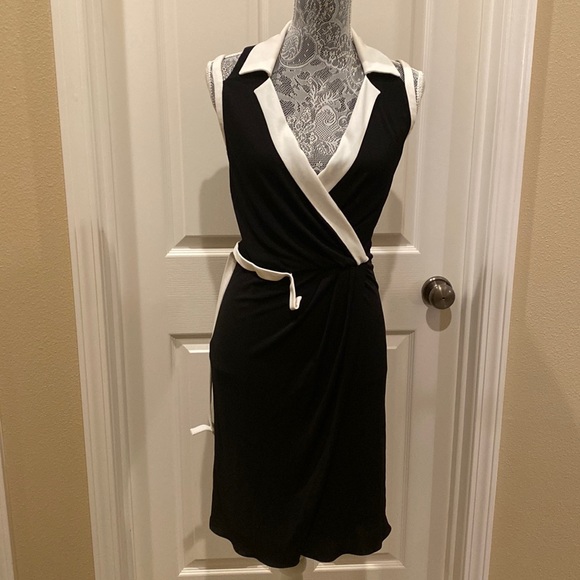 Versace Dresses & Skirts - Versace Black and White Wrap around Dress